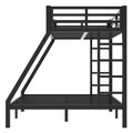 Metal Twin Xl Over Queen Bunk Bed For Teens And Adults,Space Saving Noise Reduced No Box Spring Needed, Old Sku W1307S00019 Twin Xl Black Metal