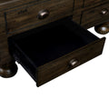 Solid Wood Rectangle Coffee Table For Living Room, 40 Inch Antique Coffee Table With 4 Drawers, Wood Center Table Tea Table With Rivet Decoration Legs.Easy Assembly, Espresso Espresso Pine