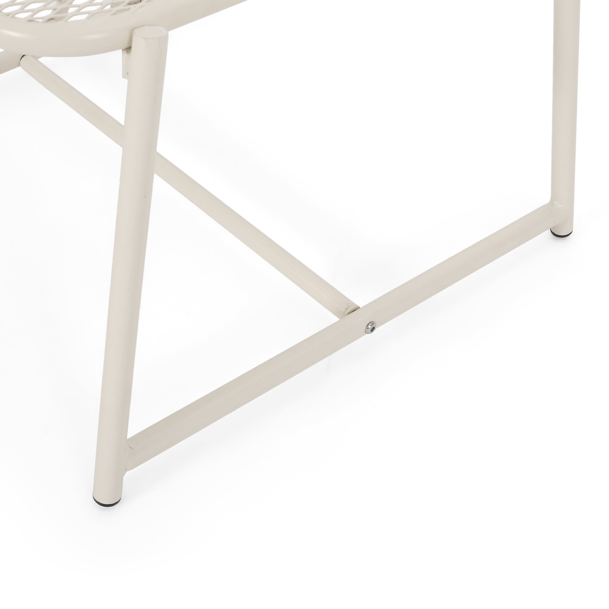 Kincaid 13"H Side Table Matte White Iron