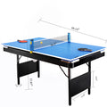 5.5F 3 In 1 Billiard Table, 3 In 1 Pool Table, 3 In 1 Table Tennis Table, Billiards, Pool Table, Multifunctional Billiard Table, Multifunctional Pool Table, Multifunctional Table Tennis Table, Table Balls Sports Black Blue Without Foldable Primary Living