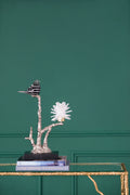 Aluminum Candle Holder With Marble Stand, 8X5X15