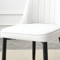 Table And Chair Set, Round Table With White Marble Pattern, Gold Mdf Table Legs, Soft And Comfortable Dining Chair, Suitable For Kitchen And Living Room White Mdf