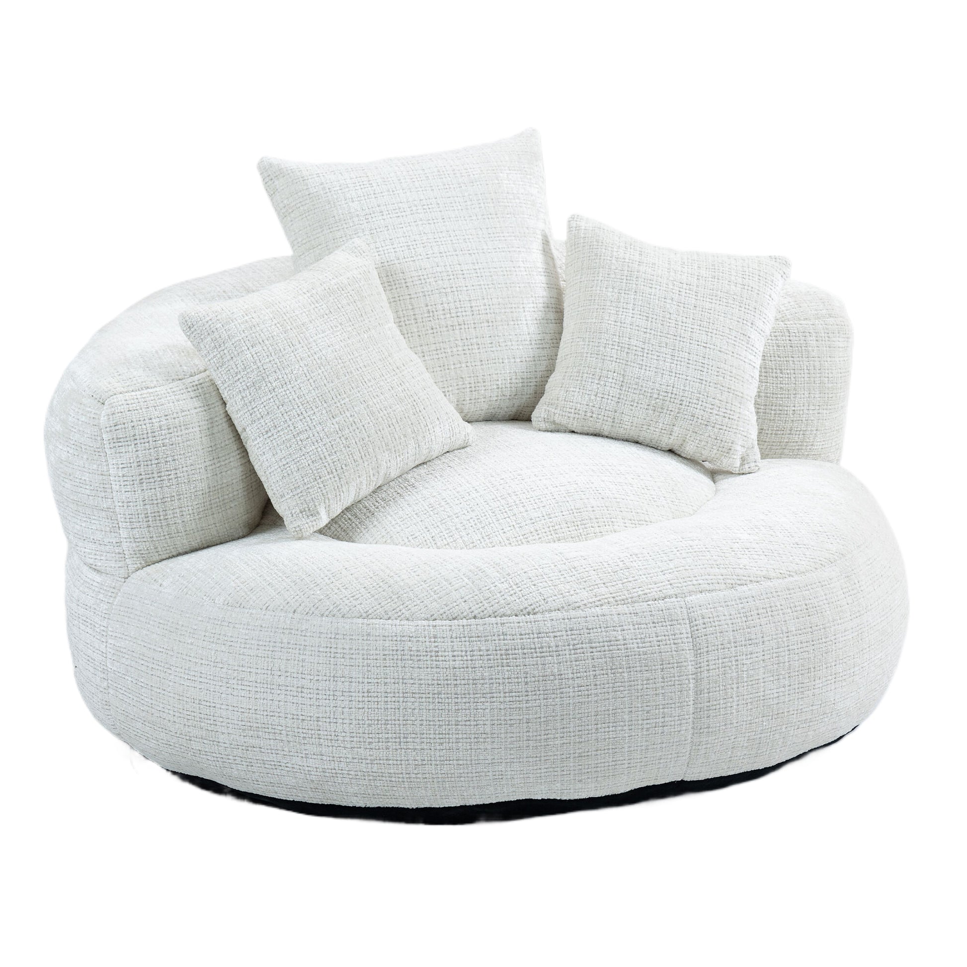 Coolmore Lazy Sofa Durable Comfort Lounger High Back Bean Bag Chair Couch With Three Pillows For Adults And Kids, Indoor & Outdoor, Single Gaming Sofa Chair For Bedroom,Office Beige Chenille Beige Foam Chenille 1 Seat