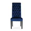 George Hi Back Kd Dining Chair Navy Blue Velvet