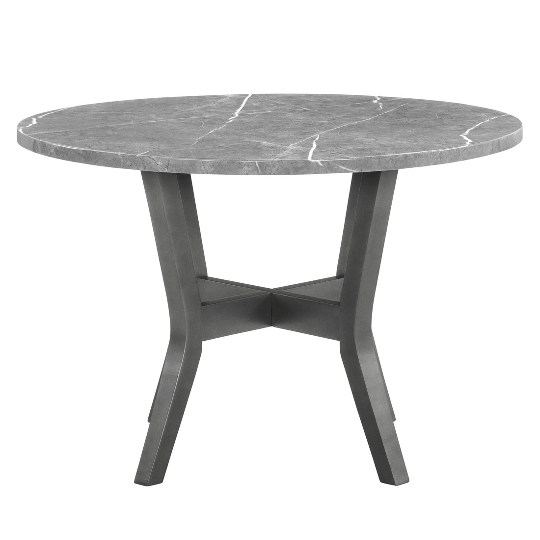 Beautiful 5 Pc Round Gray Stone Table Glitter Gray Finish Upholstered Chairs Dining Room Wooden Dining Set Furniture Transitional Style Wood Wood Gray Seats 4 Wood Dining Room Fixed Table Transitional 4 Leg Round Dining Table With Chair Wood