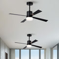 48'' Fandelier Ceiling Fans With Lights And Remote, Low Profile Ceiling Fan Flush Mount & Hang, 3000K 6500K Dimmable Led Fan Light, White Modern Ceiling Fans With Lights For Bedroom Matte Black Ceiling Fans 2700K 3000K Warm White Under 1000Lm American