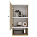 Alaska Medicine Cabinet, With Three Storage Shelves, Single Door Cabinet Multicolor 1 3 18 To 23 In 24 To 31 In Bathroom Contemporary 10 15 Inches Melamine Engineered Wood