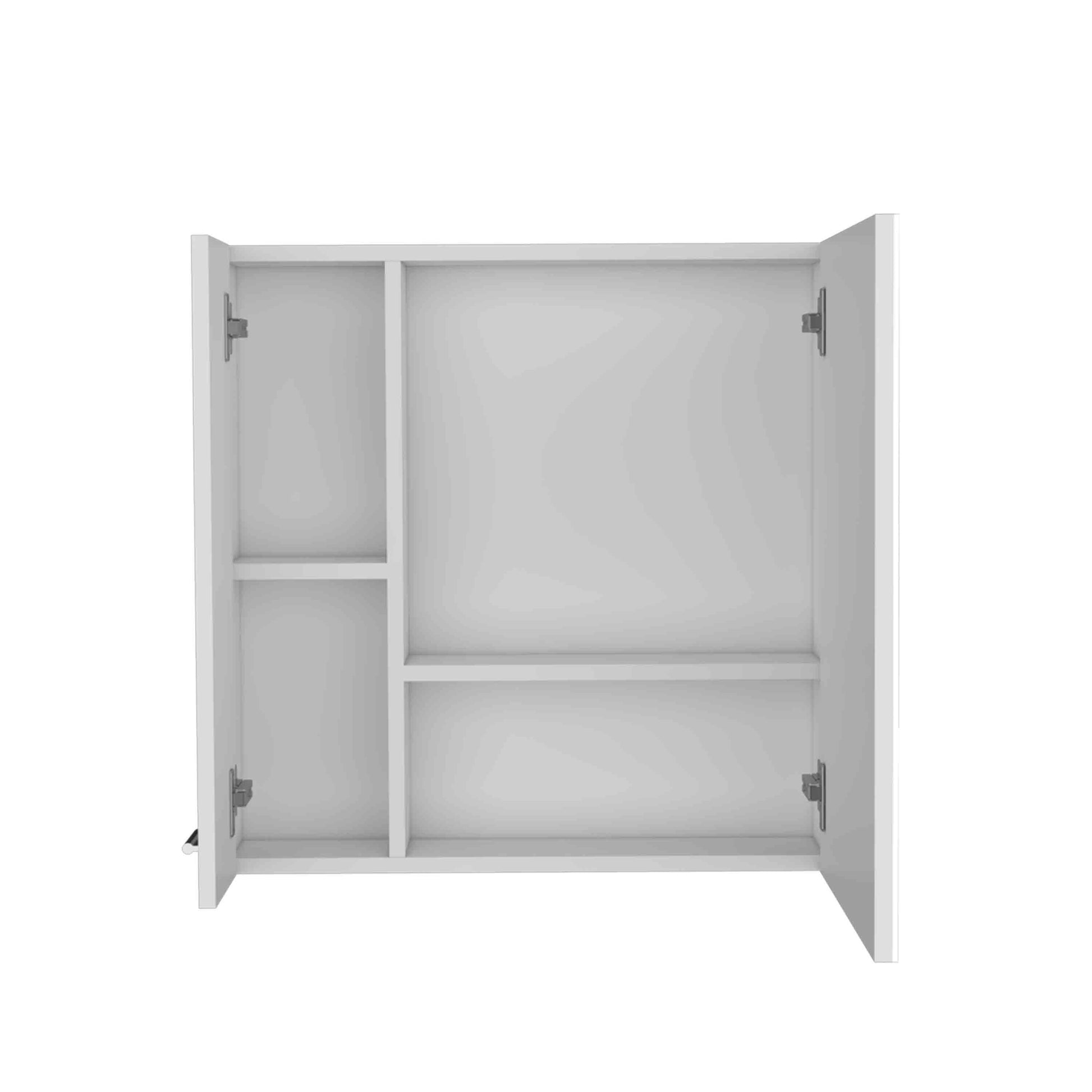 Medicine 23H" Double Door Cabinet,Four Interior Shelves, White White Particle Board Particle Board