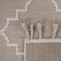 Naar Guros Collection 5X7 Ivory Trellis Indoor Outdoor Area Rug Ivory Polypropylene