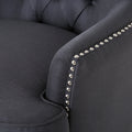 Club Chair Ottoman Grey Fabric