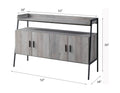 Samiya Gray Oak & Black Finish Tv Stand Gray 40 49 Inches Synthetic Wood