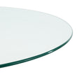 Modern Kitchen Glass Dining Table Round Tempered Glass 31.5