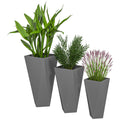 Outsunny Set Of 3 Tall Planters, 28.75