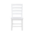 Modern Contemporary White Finish 5Pc Set Dining Table And 4 Side Chairs Set Wooden Kitchen Dining Furniture Casual Style Wood Wood White Seats 4 Wood Dining Room 72 Inches Casual,Farmhouse Rectangular Dining Table With Chair Wood