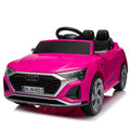 12V Kids Ride On Electric Car W Parents Remote Control,Licensed Audi Sq8 For Kids,Dual Drive,Suspension,Hanging Start,Three Speed Adjustable Music,Volume Control,Led Lights For Kids Aged 3 6. Pink