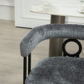 Coolmore Modern Loveseat 2 Seater Sofa Chenille Fabric Couch With Arms And Metal Legs For Living Room, Home Office, Studio Gray Chenille Gray Primary Living Space Soft Foam Chenille