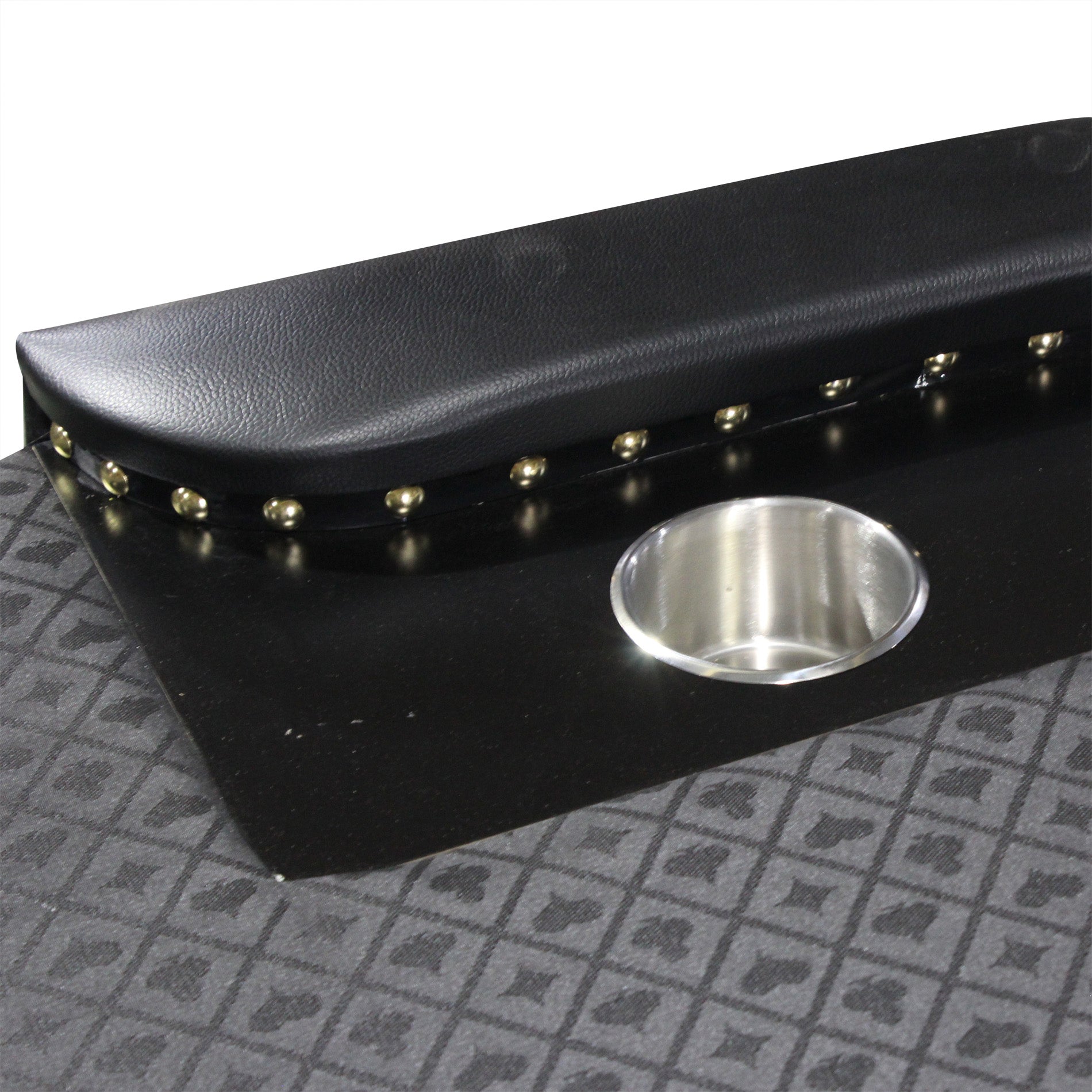 96" Poker Table For 10 Players Casino Game Texas Hold'Em Premium Oval With Round Stud Rivet Decorate Waterproof Cloth Chip Tray Cup Holders Black Primary Living Space Modern Plastic,Tech Cloth,Wood