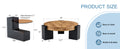 The Detachable Double Decker Coffee Table, The Stylish Design Is More Precious, And The Detachable Design Can Make The Use Of Space More Flexible And Suitable For Various Scenes. Black,Wood Mdf