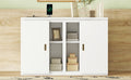 Full Size Murphy Bed With Shelves, Cabinets And Usb Ports,White White Mdf Lvl
