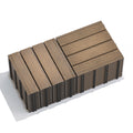 Patio Floor Tiles Pack Of 22 Wpc Wood Plastic Composite Patio Deck Tiles Diy Interlocking Decking Tiles, Quick Deck Floor Tile, Court Tile, Water Resistant Indoor Outdoor 11.8