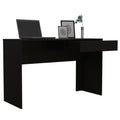 Acre Writing Computer Desk, One Drawer Black Black Computer Desk Office Modern Freestanding Rectangular Drawers Desk Rectangular Particle Board Particle Board