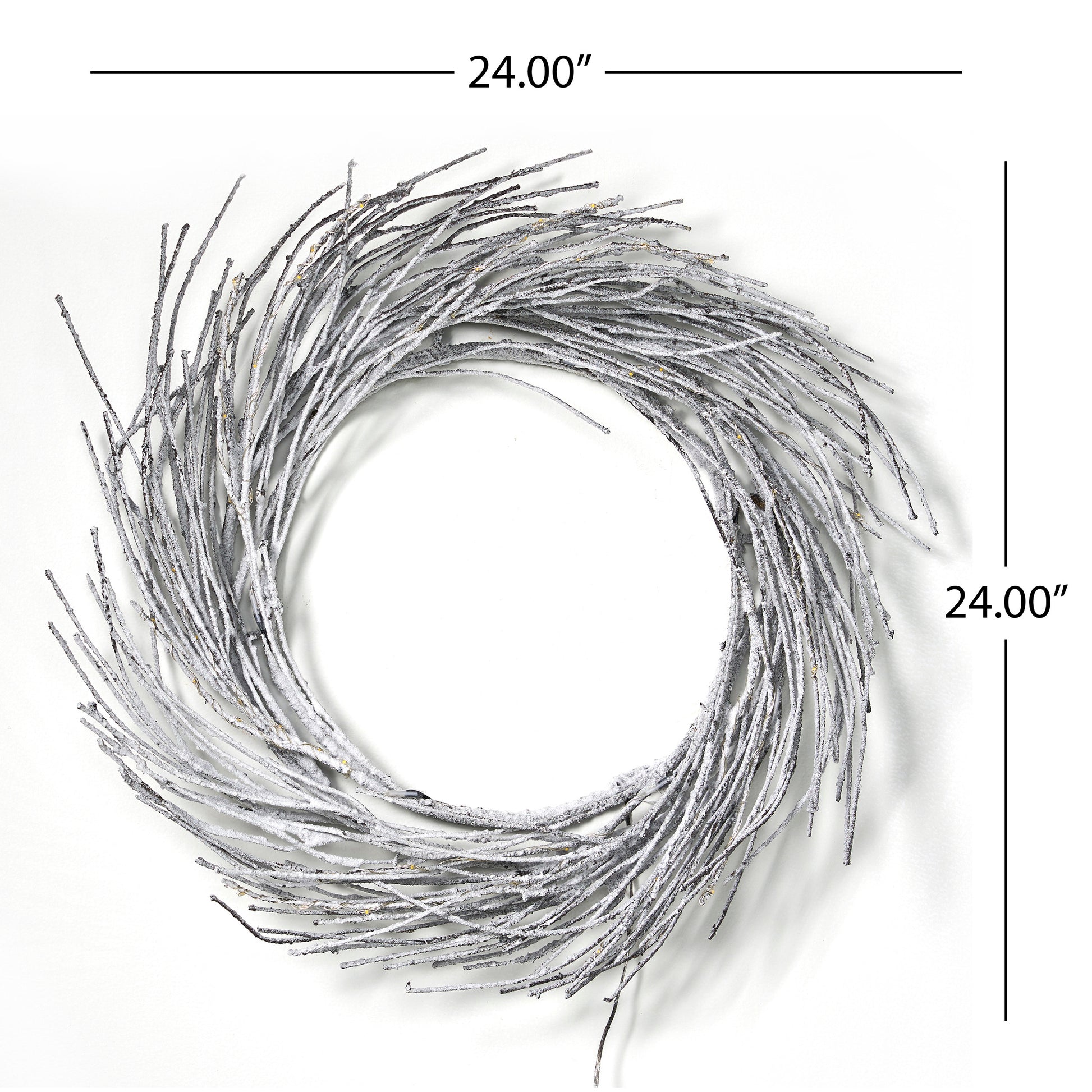 24" Paper Wreath With Led Lights Gray Iron,Paper