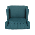 One And Half Seater Recliner Teal Fabric