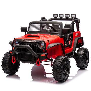 24V Kids Ride On 400W Electric Toy Car W Parents Control,Four Wheel Suspension,Front And Rear Led Searchlight,With Bluetooth,Mp3,Usb,Music,Volume Adjustment,Light Control And Power Display For Kids 3 Red Polypropylene