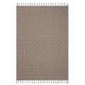 5X7 Mocha Geometric Indoor Outdoor Area Rug Mocha Polypropylene