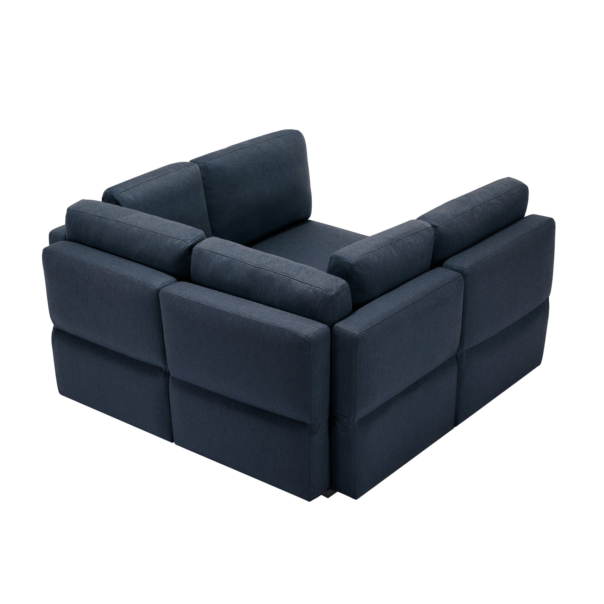 4 Seat Sofa Bed Upholstered Sofa Sleeper, Space Saving Sof Bed2 Seat Sofa With Storage Space Under Seatsall Arms And Backs Adjustabled For Ultimate Comfort Seating Brown Blue Polyester 4 Seat