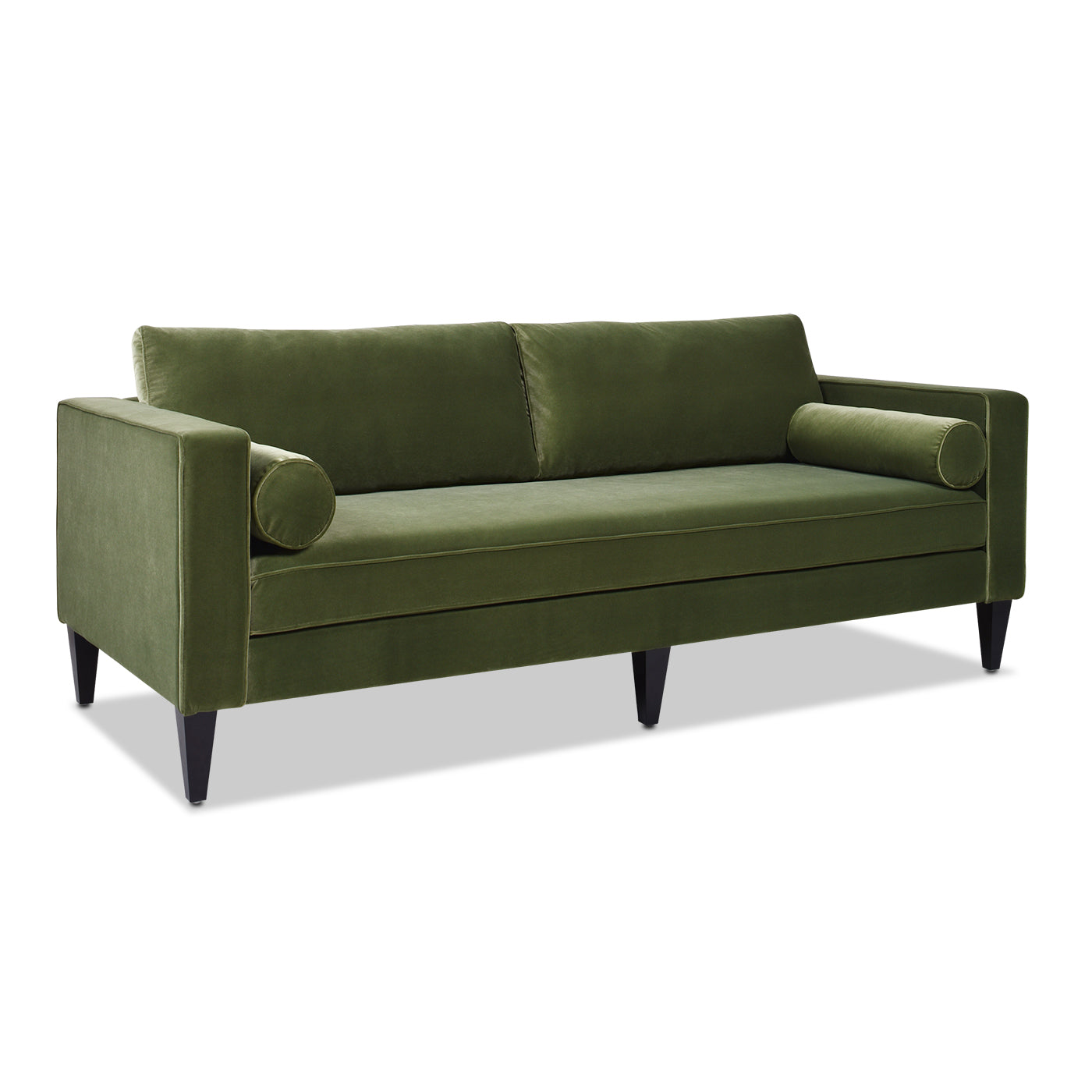 Nicholi 84" Mid Century Modern Sofa, Olive Green Performance Velvet Olive Green Foam Velvet 3 Seat