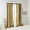 Twist Tab Lined Window Curtain Panel Only 1 Pc Panel Bronze Polyester