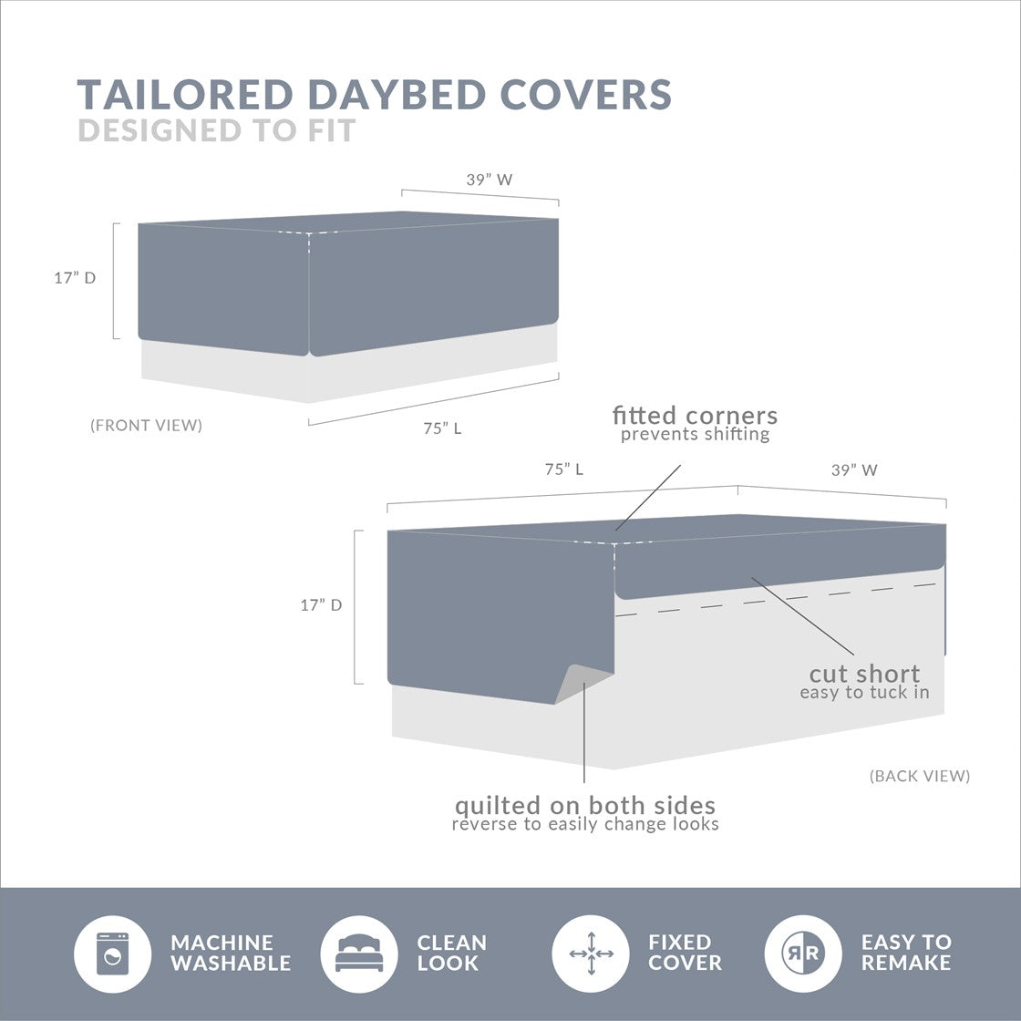 6 Piece Reversible Daybed Cover Set Aqua Daybed Aqua Cotton