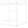 Twin Over Twin House Bed With Ladder And Slider Twin White Steel