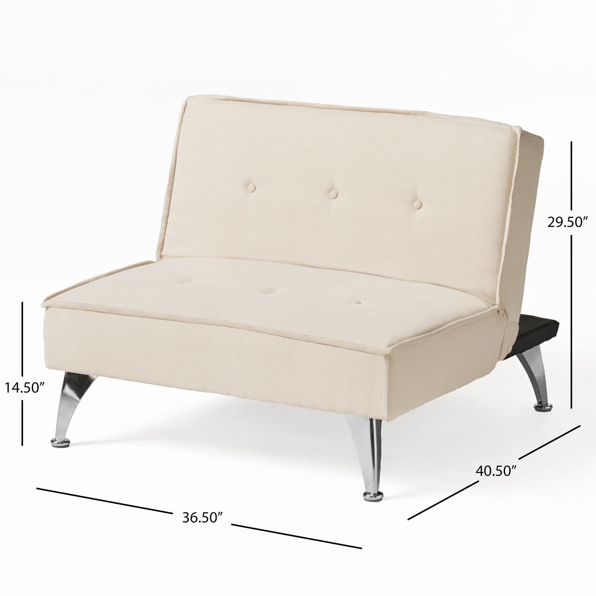 Ottoman Chair Ivory Fabric