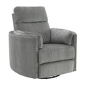 Sagen Glider Recliner W Swivel, Charcoal Chenille Lv01879 Charcoal Chenille