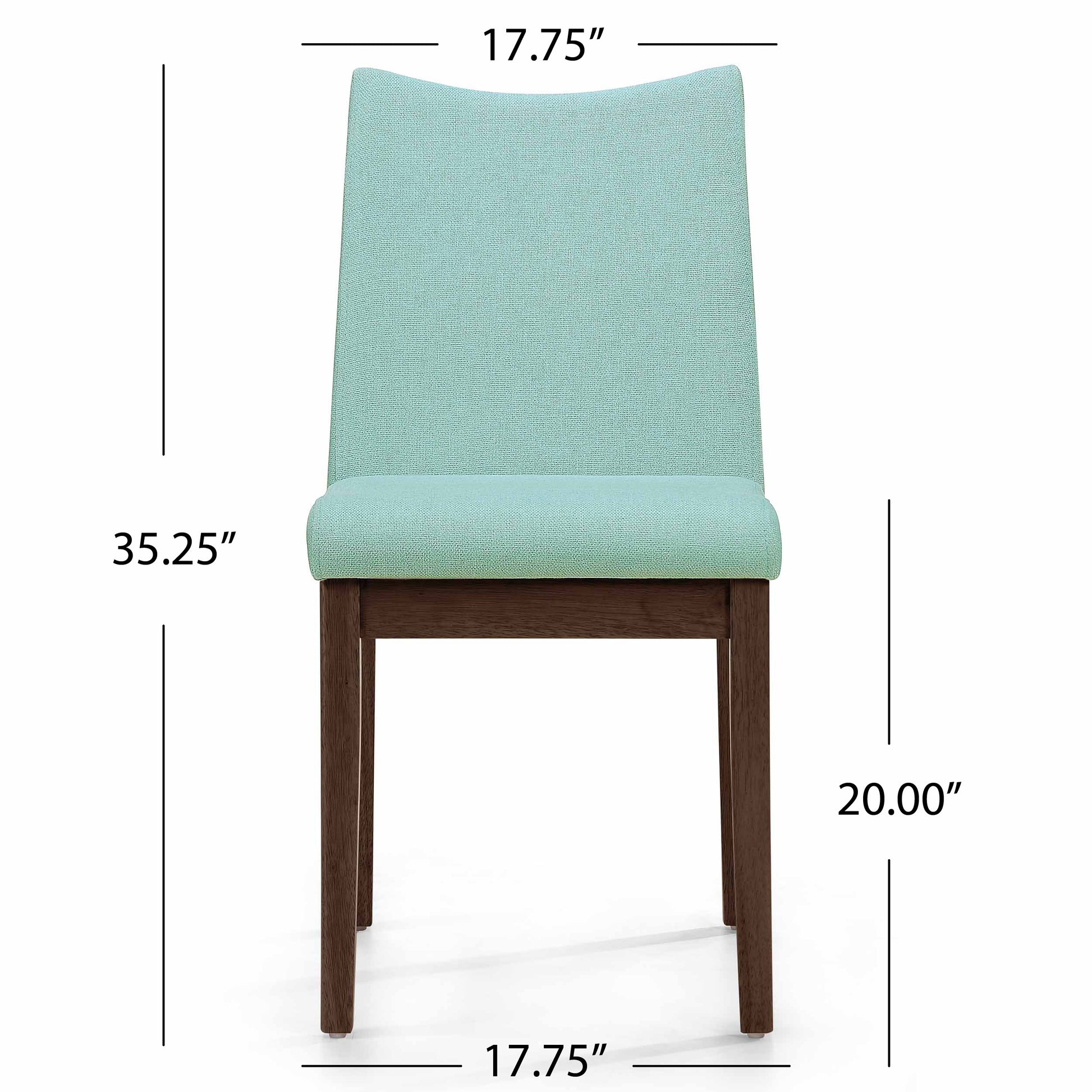 Dining Chair Set Of 2 Mint Fabric