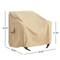 Shield Patio Outdoor Club Chair Cover, Beige, Set Of 2 Beige Fabric