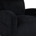 Jiada Upholstered Swivel Glider.Flannel Fabric.Rocking Chair For Nursery In Black.Modern Style One Left Bag Black Foam Corduroy