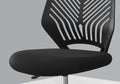 Office Chair, Adjustable Height, Swivel, Ergonomic, Computer Desk, Work, Juvenile, Black Mesh, Black Metal, Contemporary, Modern Black Foam Polyester