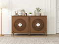 2 Door Cabinet, American Furniture, Suitable For Bedroom, Living Room, Study Walnut Mdf