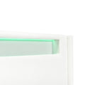Queen Size Upholstered Platform Bed With Led Frame, With Twin Xl Size Trundle And 2 Drawers, Teddy Fleece, White White Fleece