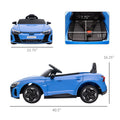 Aosom Kids Ride On Car, 12V Licensed Audi Rs E Tron Gt 3.1 Mph Electric Car For Kids, Ride On Toy For Boys And Girls With Remote Control, 4 Wheels With Suspension, Horn, Music, Lights, Blue Blue Plastic