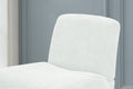 Comfy Accent Chair, Upholstered Slipper Chair, Armless Chair With Wood Legs And Soft Fabric For Living Room, Bedroom, White White Foam Wood Fabric