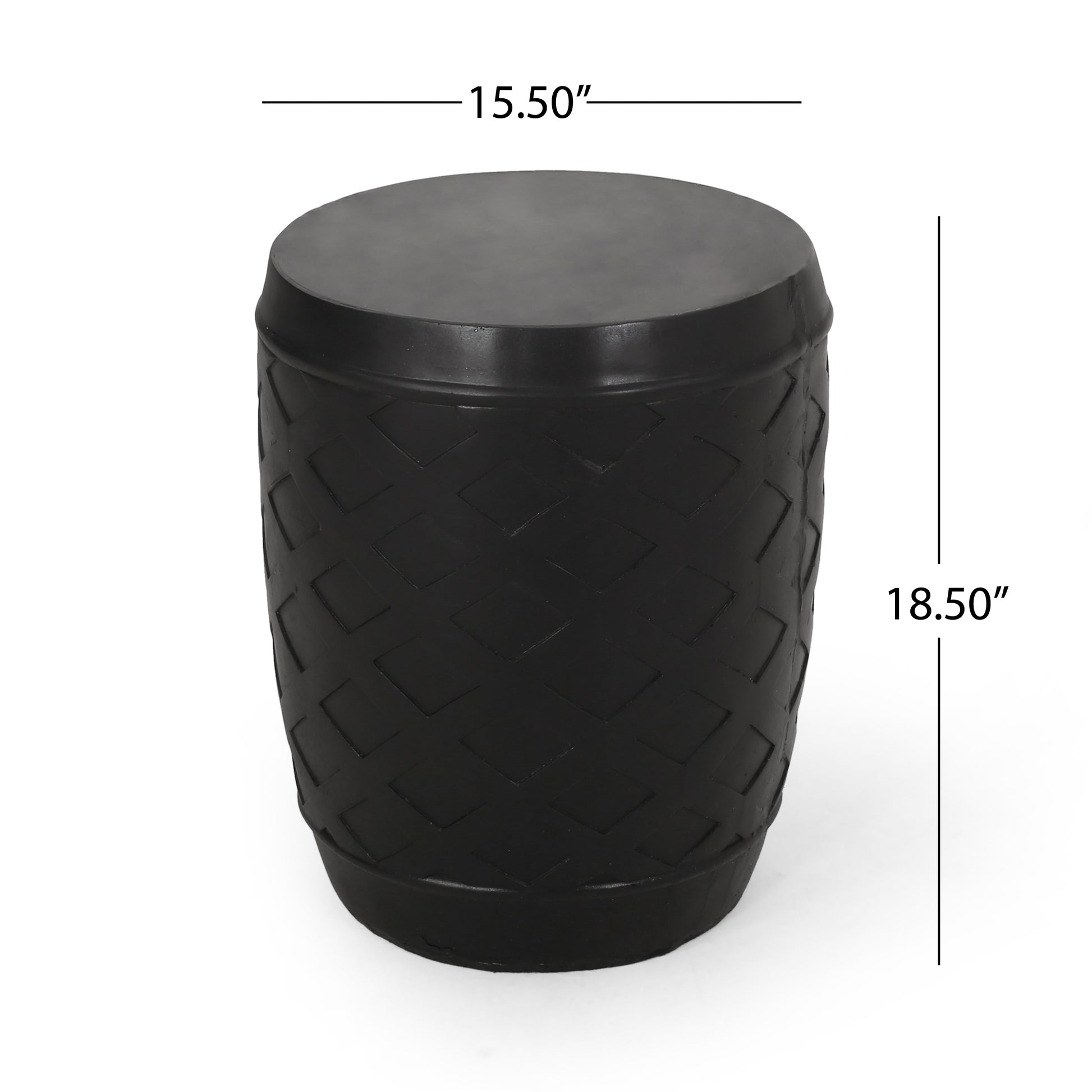 Side Table Black Concrete