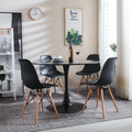 Dining Room,Living Room Chair,Set Of 2,Black Natural Black Plastic