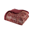 12 Piece Comforter Set With Cotton Bed Sheets Red Queen Queen Red Cotton