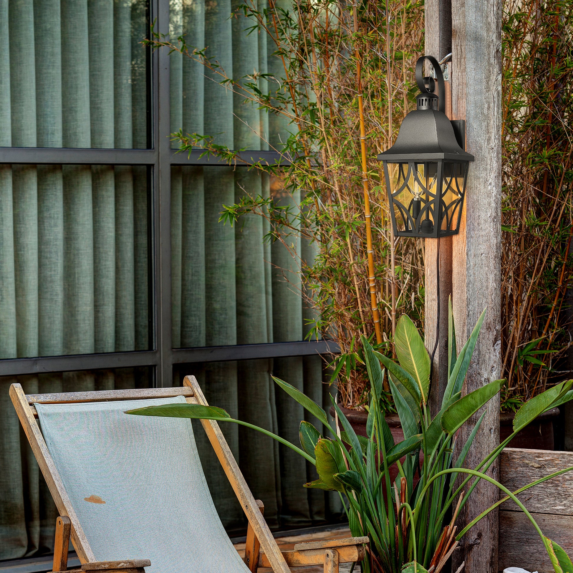 Outdoor Wall Light Fixtures, Waterproof Exterior Wall Sconce Porch Lights, Matte Black Outdoor Wall Lantern With Clear Glass, Outside Wall Mount Lighting For House, Garage, Front Door 1 Pack Black