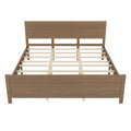 Wood Platform Bed Frame With Headboard, Mattress Foundation With Wood Slat Support, No Box Spring Needed, King Size, Walnut Box Spring Not Required King Walnut Wood Solid Wood Mdf