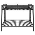 Full Xl Over Queen Metal Bunk Bed With Ladder And Guardrails, Black Expected Arrival Time: 9.7 Box Spring Not Required Full Xl Black Metal Metal
